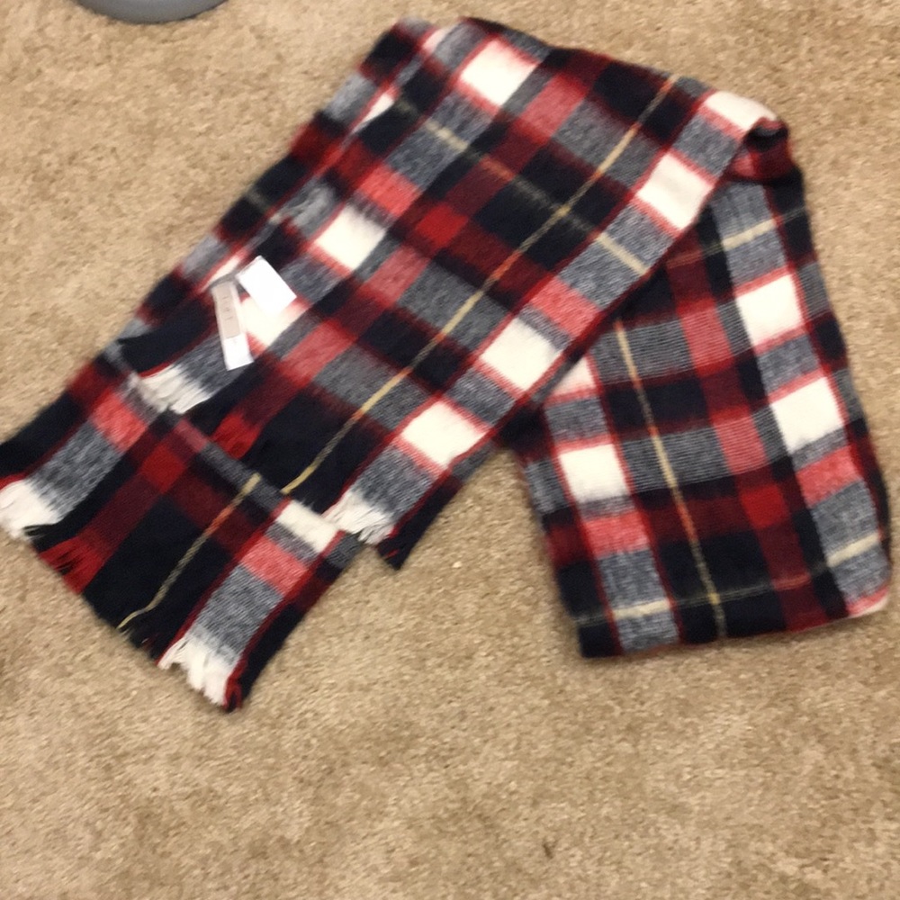 New Ann Taylor Plaid Thick Long Warm Scarf
